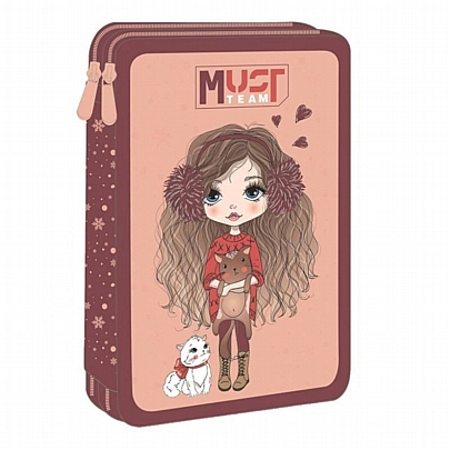 Κασετίνα γεμάτη (2 Θήκες) - Girl in Winter With Fur - Must