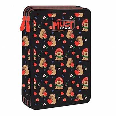 Κασετίνα γεμάτη (2 Θήκες) - Capybara Strawberries - Must