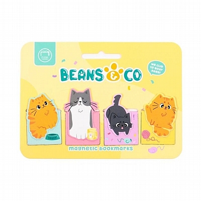 Μαγνητικοί σελιδοδείκτες - Beans & Co Cats (4τμχ.) - Puckator