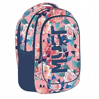 Σακίδιο - Pink With Flowers - Must