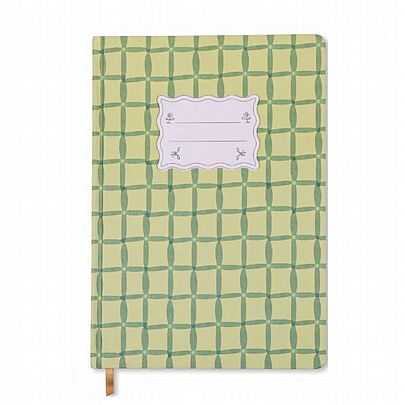 Σημειωματάριο Ριγέ με Σκληρό Εξώφυλλο - Green Lattice Tulip (17x25) - Designworks Ink