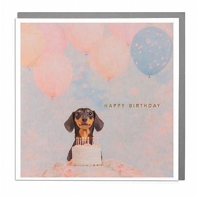 Ευχετήρια κάρτα με Φάκελο - Happy Birthday (Dog/15x15) - Lola Desing