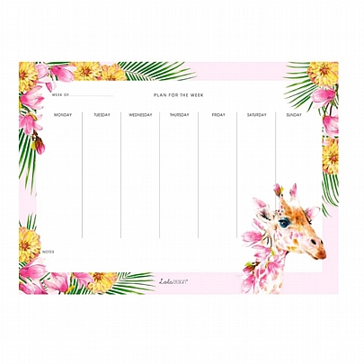 Εβδομαδιαίο Πλάνο - Botanical Giraffe (21x30) - Lola Desing 