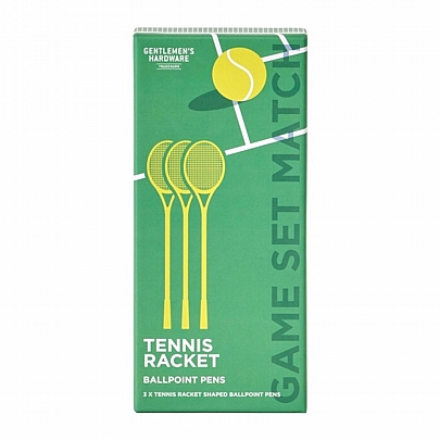 Σετ Στυλό Tennis Racket - Κόκκινο, Μαύρο & Μπλε (3τμχ./1.0mm) - Gentlemen's Hardware