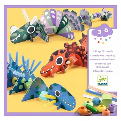 Κατασκευή Λεπτής Κινητικότητας με Χάντρες - Δεινόσαυροι - Djeco