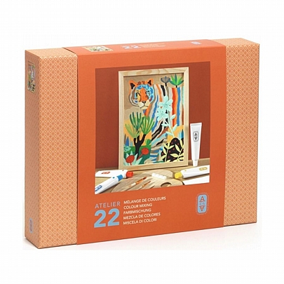 Atelier (No.22): Zωγραφική σε Καμβά με Μίξη Χρωμάτων - Τίγρης - Djeco