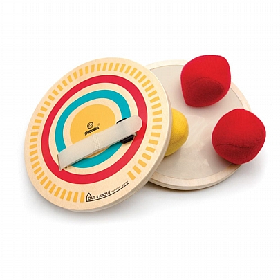 Σετ Ξύλινες Ρακέτες με Βέλκρο - Catch Ball - Svoora