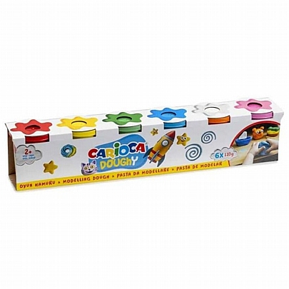 Πλαστοζυμαράκια 6 χρωμάτων (6x110gr) - Carioca Doughy