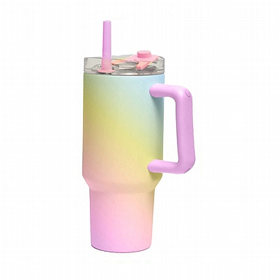 Κούπα Θερμός με Καλαμάκι - Rainbow (1200ml) - I-Drink