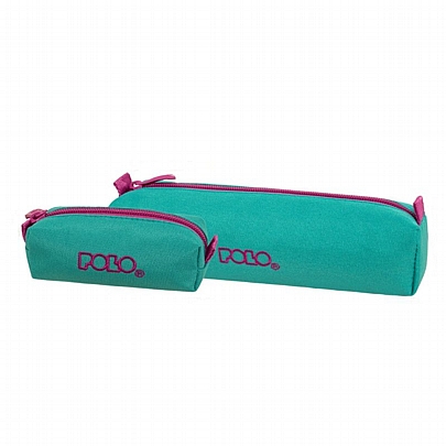 Κασετίνα βαρελάκι & πορτοφολάκι Original Wallet - Cyan & Fucshia - Polo