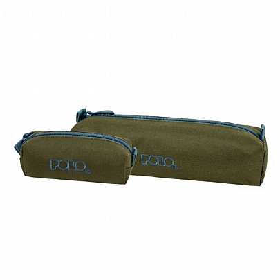 Κασετίνα βαρελάκι & πορτοφολάκι Original Wallet - Khaki Green & Blue - Polo