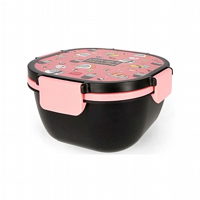 Φαγητοδοχείο Πλαστικό με Πιρούνι - Sushi Cat (1700ml) - Legami