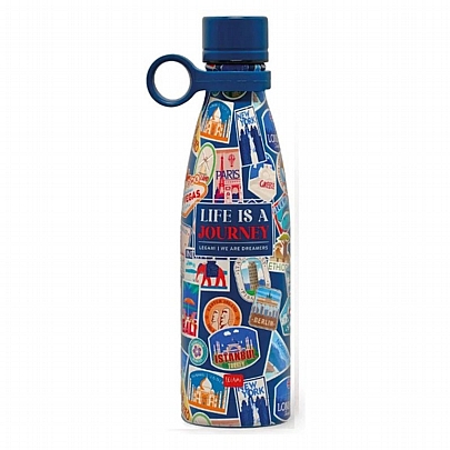 Θερμός από Ανοξείδωτο Ατσάλι - Travel Stickers (500ml) - Legami