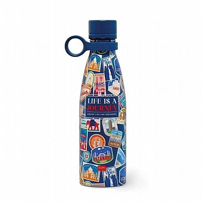 Θερμός από Ανοξείδωτο Ατσάλι - Travel Stickers (500ml) - Legami