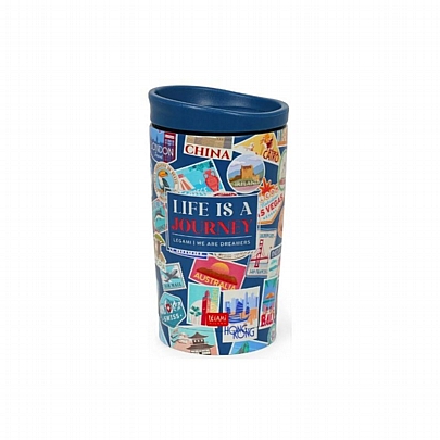 Κούπα-Θερμός από Ανοξείδωτο Ατσάλι - Travel Stickers (275ml) - Legami