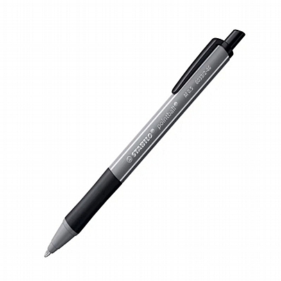 Στυλό Διαρκείας με Κουμπί - Μαύρο (0.5mm) - Stabilo Pointball