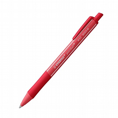 Στυλό Διαρκείας με Κουμπί - Κόκκινο (0.5mm) - Stabilo Pointball