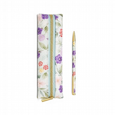 Σετ Στυλό & Κασετίνα Mango Blissful Blossom - Μαύρο (2τμχ./0.7mm) - Goldbuch