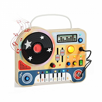 Montessori Ξύλινος Πίνακας Δραστηριοτήτων Busy Board - DJ Console - Top Bright