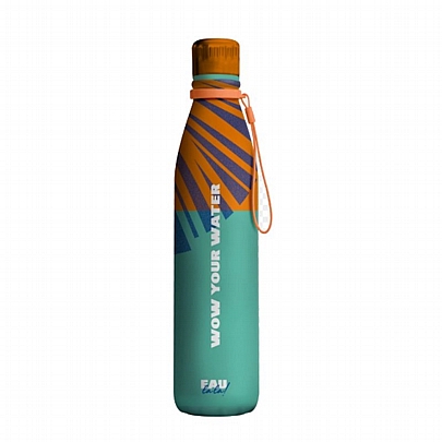 Θερμός από Ανοξείδωτο Ατσάλι - Orange, Mint & Blue (500ml) - Eau Lala