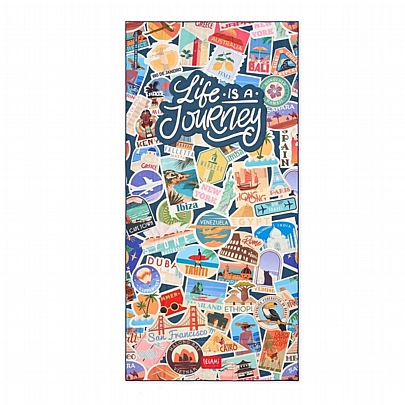 Πετσέτα θαλάσσης - Travel Stickers (85x180εκ.) - Legami