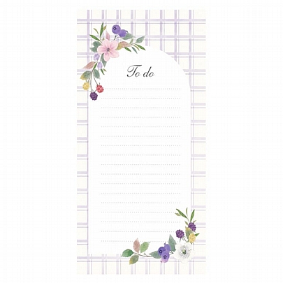 Σημειωματάριο - Plaid Floral (9x17) - Goldbuch