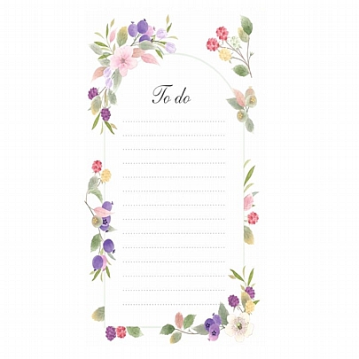 Σημειωματάριο - Pastel Floral (9x17) - Goldbuch