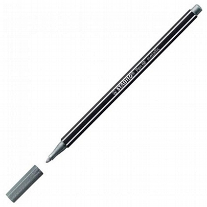 Μαρκαδοράκι Λεπτής Γραφής - Metallic Sliver (1.4mm) - Stabilo Pen 68