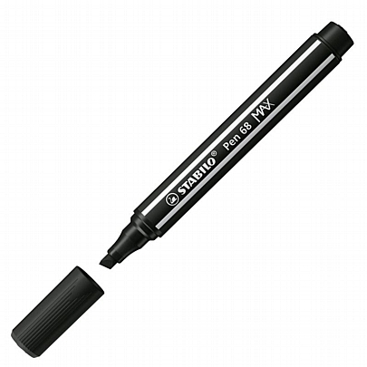 Μαρκαδοράκι Χοντρής Γραφής - Black (1-5mm) - Stabilo Pen 68 Max