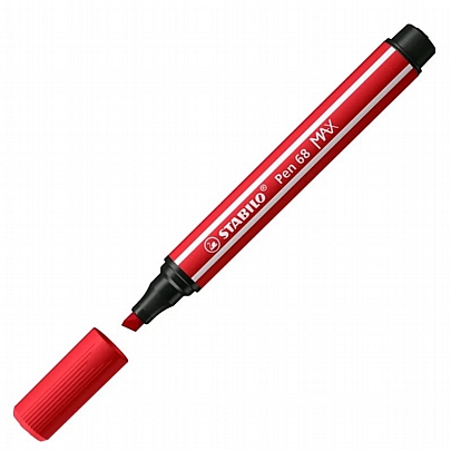 Μαρκαδοράκι Χοντρής Γραφής - Red (1-5mm) - Stabilo Pen 68 Max