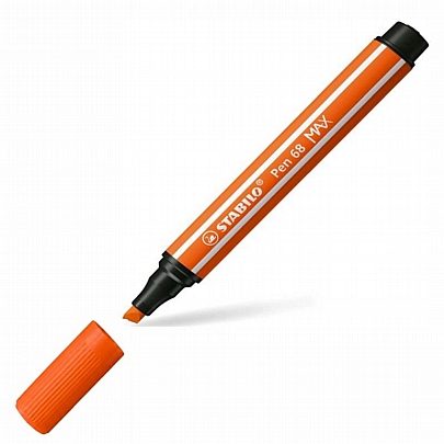 Μαρκαδοράκι Χοντρής Γραφής - Orange Dark (1-5mm) - Stabilo Pen 68 Max
