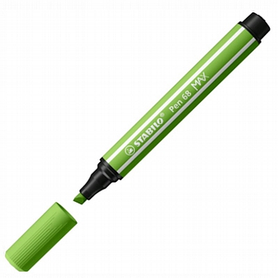 Μαρκαδοράκι Χοντρής Γραφής - Light Green (1-5mm) - Stabilo Pen 68 Max