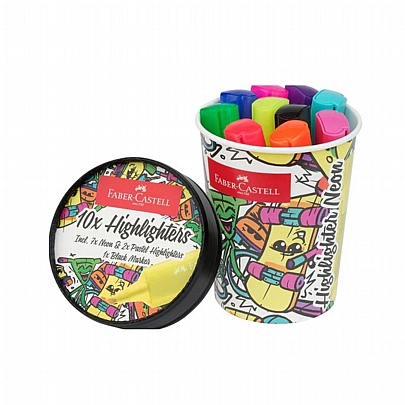 Σετ Ice Cream Cup Μαρκαδόροι Υπογραμμίσεως - Neon Colours (10τμχ.) - Faber-Castell