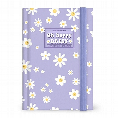 Ημερολόγιο 16 μηνών με λάστιχο 2026/2027 - Daisy (12x18) - Legami