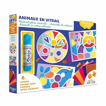 My Artistic Kit: Διακοσμώ Ζωάκια από Χρωματιστό Βιτρό - Auzou