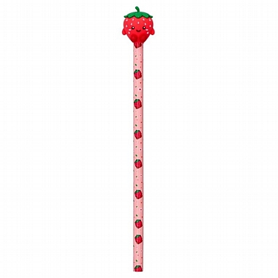 Μολύβι με 3D Topper - Strawberry (HB) - iTotal