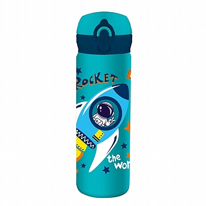 Παγούρι Θερμός Ανοξείδωτο με Καλαμάκι - Rocket the World! (500ml) - Must