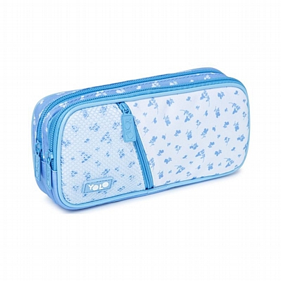 Κασετίνα Box (2 Θήκες) - Blue Flowers - Yolo