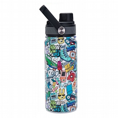 Θερμός Μεταλλικό με Λαβή - Street Boys Graffiti (500ml) - Yolo