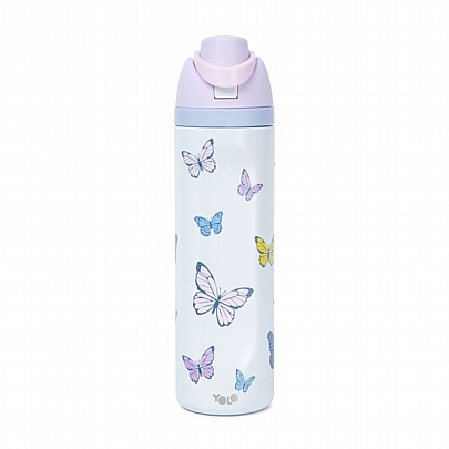 Θερμός Μεταλλικό 2 σε 1 - Butterflies (700ml) - Yolo