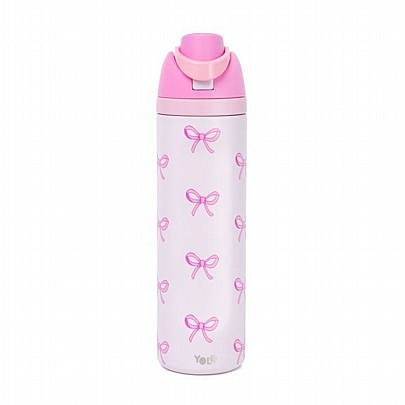 Θερμός Μεταλλικό 2 σε 1 - Pink Bow (700ml) - Yolo
