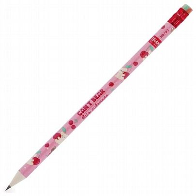 Μολύβι με Σβήστρα - Teddy Bear Cherry Pink (HB) - Legami