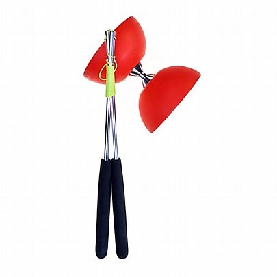 Rubber Diabolo & Aluminum hand sticks - Κόκκινο - Eureka