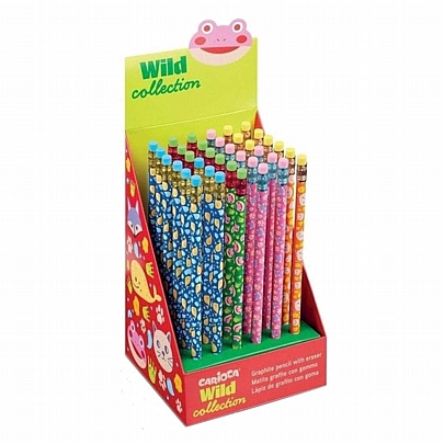 Μολύβι με Σβήστρα Wild Collection (HB) - Animals - Carioca 