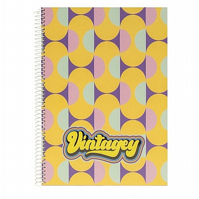 Τετράδιο Σπιράλ A4 -1 θέμα Vintagey Geometric (80Φ.) - Ancor