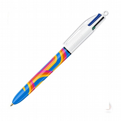 Στυλό 4 Χρωμάτων (1.0mm) - Blue Lines Edition - Bic