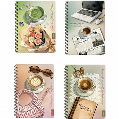 Τετράδιο Σπιράλ Α4 - 2 θέματα Coffee & Tea (60Φ.) - Tettris