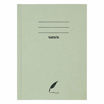 Τετράδιo Ριγέ με Σκληρό εξώφυλλο A4 - Sage Green (96Φ.) - Tettris