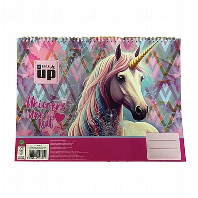 Μπλοκ Ζωγραφικής Σπιράλ A4 - Unicorns are Real (30Φ.) - Back Me Up