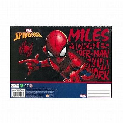 Μπλοκ Ζωγραφικής Σπιράλ A4 με Αυτοκόλλητα - Spiderman (40Φ.) - Gim